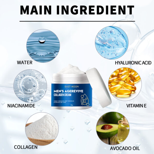 East Moon Collagen Cream, Fade Fine Lines Wrinkle Tight Facial Skin Moisturizing Anti-Aging Cream - Image 5